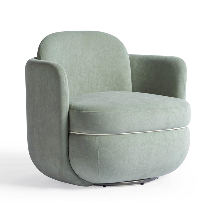 Wolfie Performance Velvet Swivel Accent Chair - Dream Home Furniture & Mattress (Waite Park, MN)