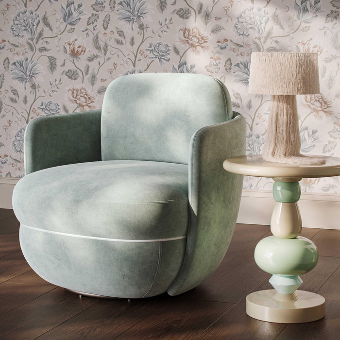 Wolfie Performance Velvet Swivel Accent Chair - Dream Home Furniture & Mattress (Waite Park, MN)