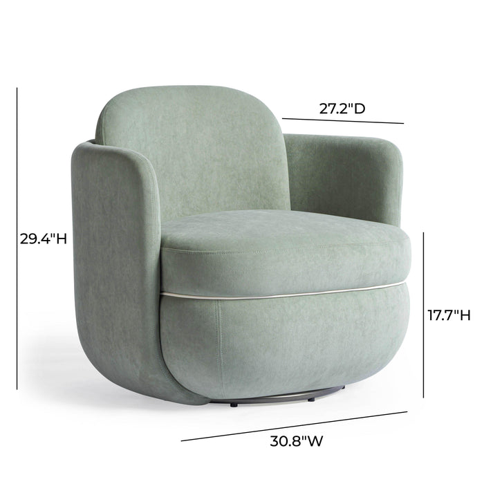 Wolfie Performance Velvet Swivel Accent Chair - Dream Home Furniture & Mattress (Waite Park, MN)