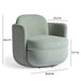 Wolfie Performance Velvet Swivel Accent Chair - Dream Home Furniture & Mattress (Waite Park, MN)
