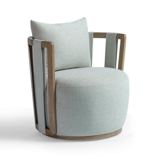 Paolo Textured Contract-Grade Weave Fabric Swivel Accent Chair - Dream Home Furniture & Mattress (Waite Park, MN)