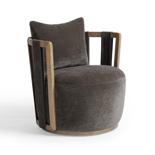 Paolo Upcycled Contract-Grade Fabric Swivel Accent Chair - Dream Home Furniture & Mattress (Waite Park, MN)