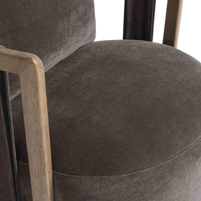 Paolo Upcycled Contract-Grade Fabric Swivel Accent Chair