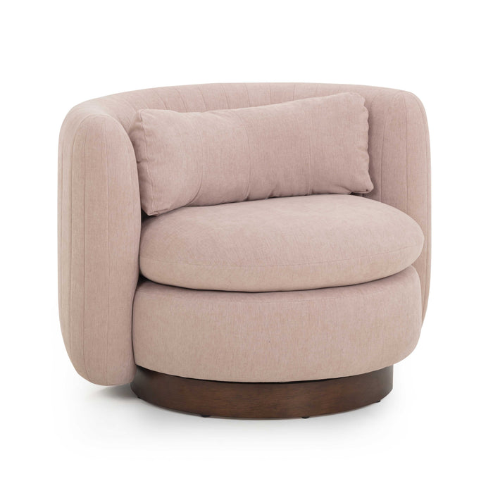 Nura Contract-Grade Chenille Swivel Accent Chair