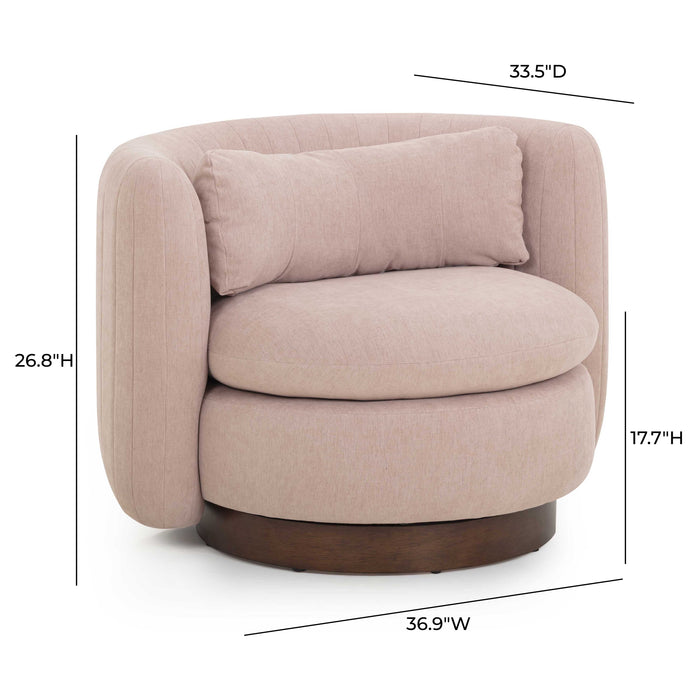 Nura Contract-Grade Chenille Swivel Accent Chair