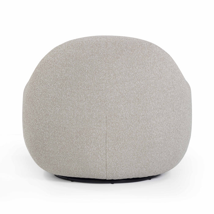 Tiago Warm Grey Performance Boucle Swivel Accent Chair