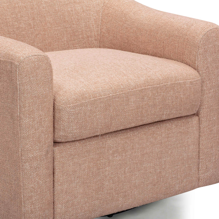 Thao Contract-Grade Basketweave Fabric Swivel Accent Chair