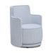 Passe Striped Linen Swivel Chair - Dream Home Furniture & Mattress (Waite Park, MN)