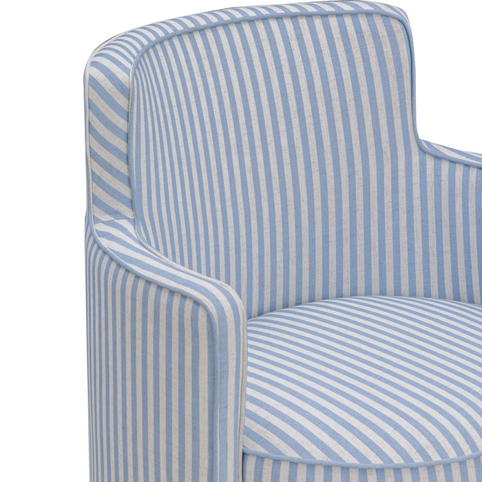Passe Striped Linen Swivel Chair - Dream Home Furniture & Mattress (Waite Park, MN)