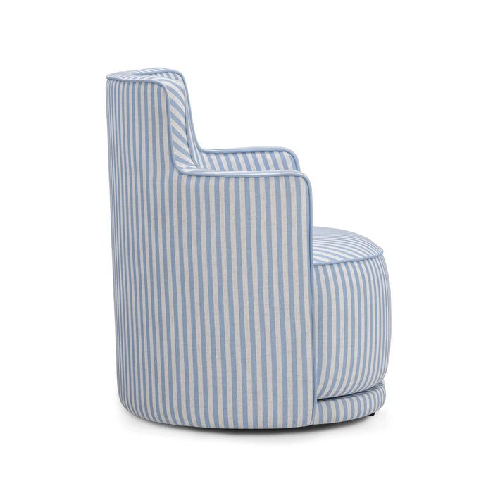 Passe Striped Linen Swivel Chair - Dream Home Furniture & Mattress (Waite Park, MN)