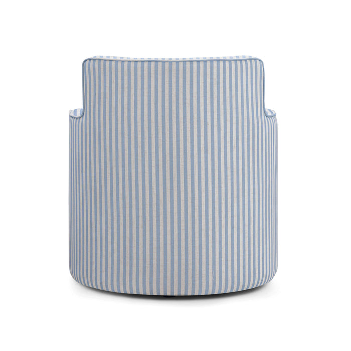 Passe Striped Linen Swivel Chair - Dream Home Furniture & Mattress (Waite Park, MN)