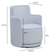 Passe Striped Linen Swivel Chair - Dream Home Furniture & Mattress (Waite Park, MN)