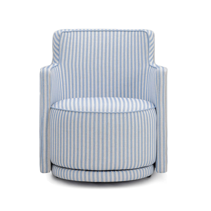Passe Striped Linen Swivel Chair - Dream Home Furniture & Mattress (Waite Park, MN)