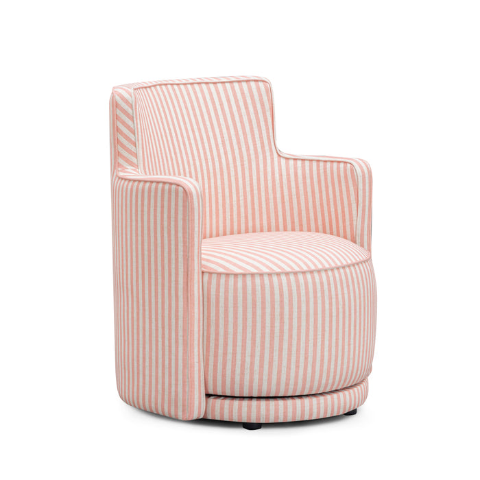 Passe Striped Linen Swivel Chair - Dream Home Furniture & Mattress (Waite Park, MN)