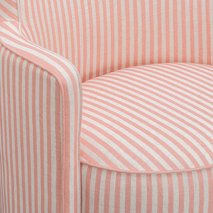 Passe Striped Linen Swivel Chair - Dream Home Furniture & Mattress (Waite Park, MN)