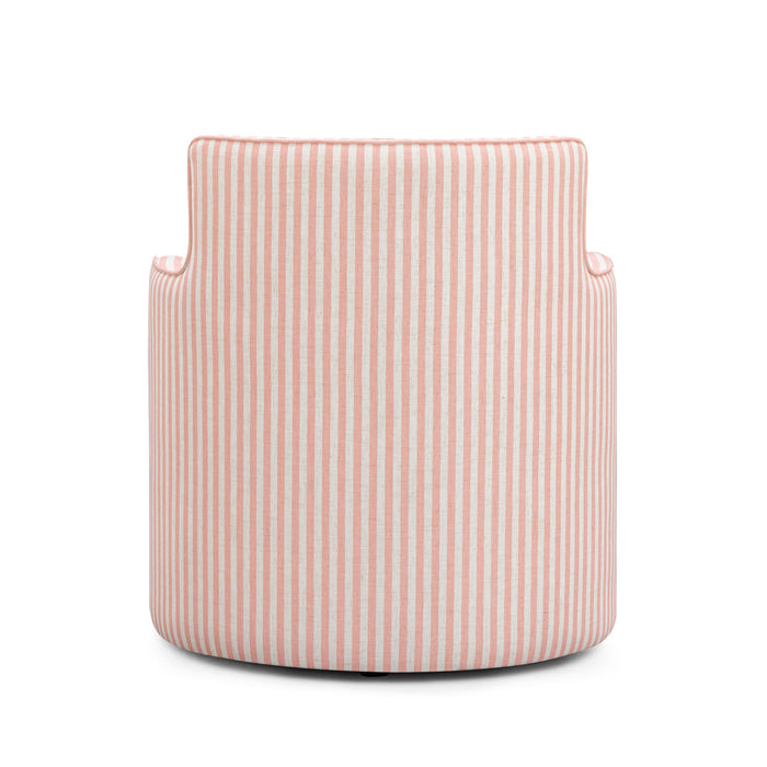 Passe Striped Linen Swivel Chair - Dream Home Furniture & Mattress (Waite Park, MN)