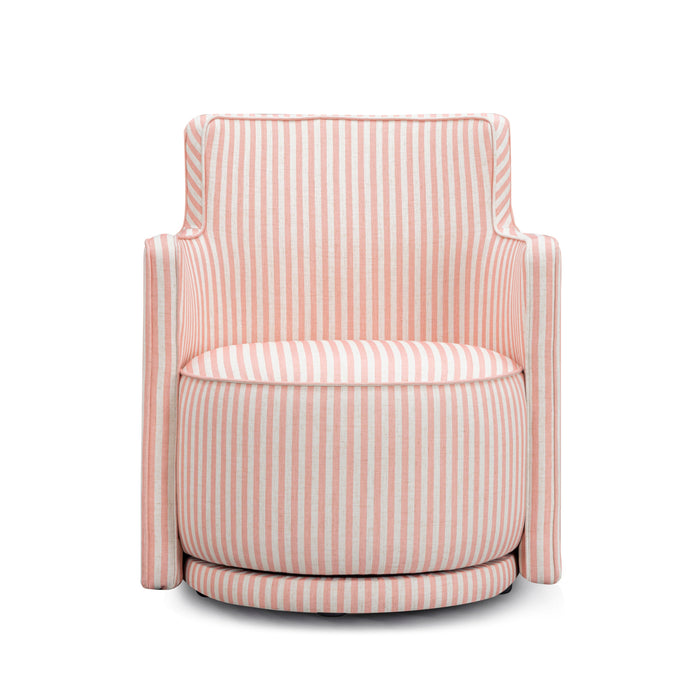 Passe Striped Linen Swivel Chair - Dream Home Furniture & Mattress (Waite Park, MN)