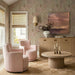 Passe Striped Linen Swivel Chair - Dream Home Furniture & Mattress (Waite Park, MN)