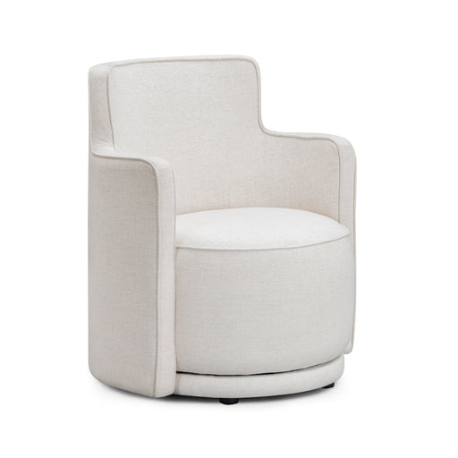 Passe Cream Upcycled Performance Linen Swivel Chair - Dream Home Furniture & Mattress (Waite Park, MN)