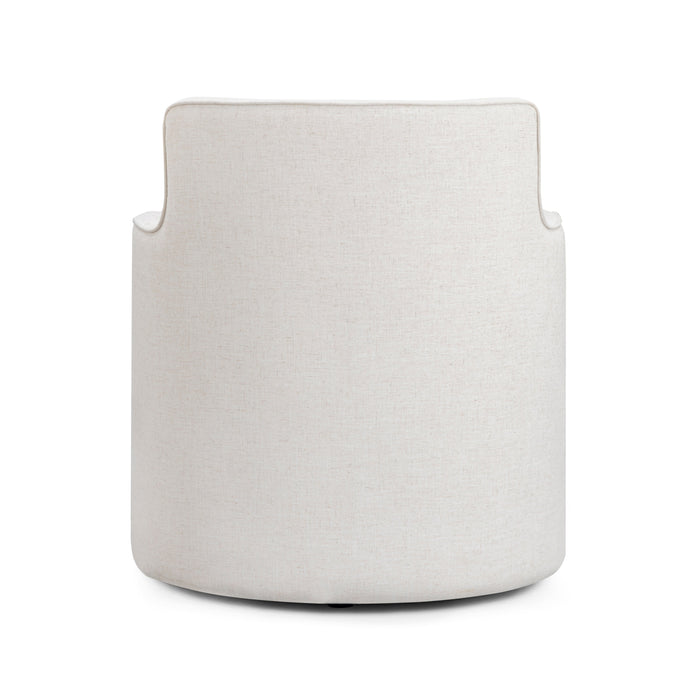Passe Cream Upcycled Performance Linen Swivel Chair
