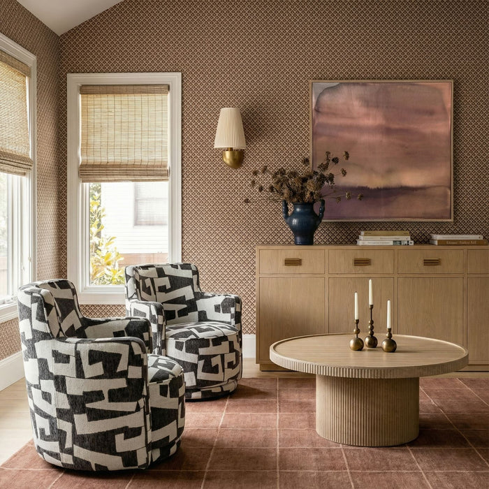 Passe Black Performance Jacquard Swivel Chair