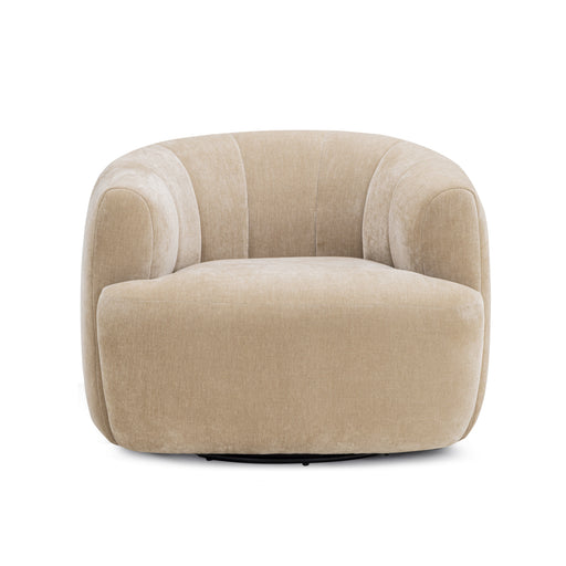 Jasmine Upcycled Contract-Grade Basketweave Fabric Swivel Accent Chair - Dream Home Furniture & Mattress (Waite Park, MN)