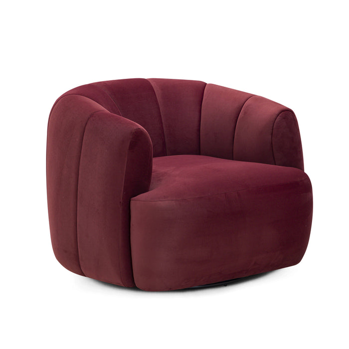 Jasmine Performance Velvet Swivel Accent Chair - Dream Home Furniture & Mattress (Waite Park, MN)