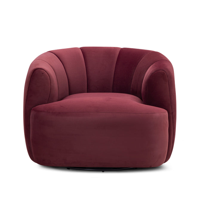 Jasmine Performance Velvet Swivel Accent Chair - Dream Home Furniture & Mattress (Waite Park, MN)