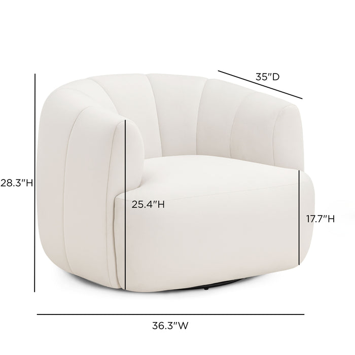 Jasmine Performance Velvet Swivel Accent Chair - Dream Home Furniture & Mattress (Waite Park, MN)