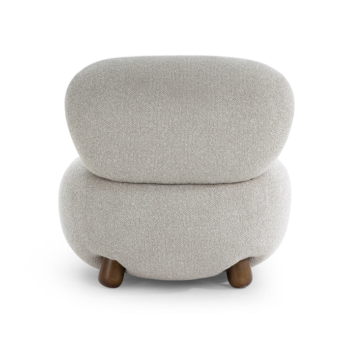 Pucker Warm Grey Performance Boucle Accent Chair
