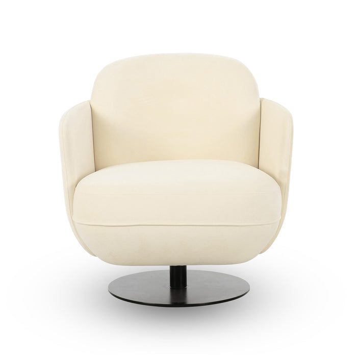 Solange Performance Velvet Swivel Accent Chair