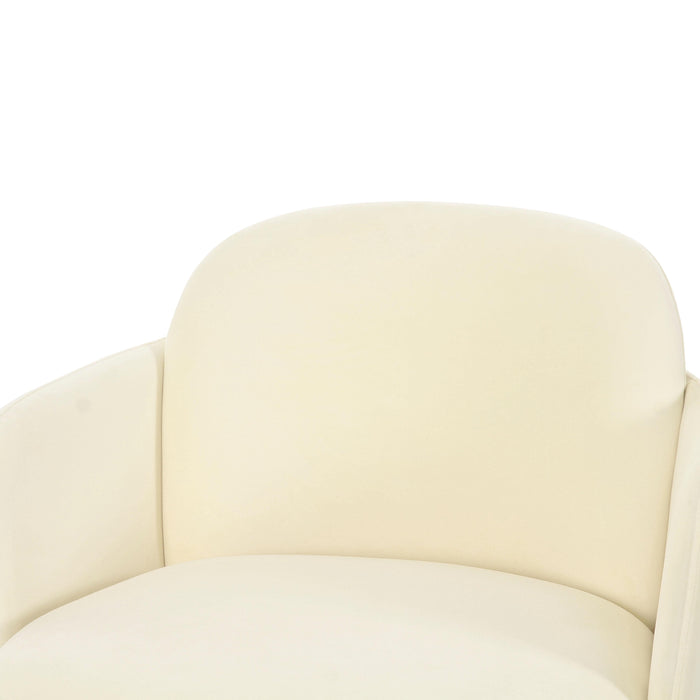 Solange Performance Velvet Swivel Accent Chair