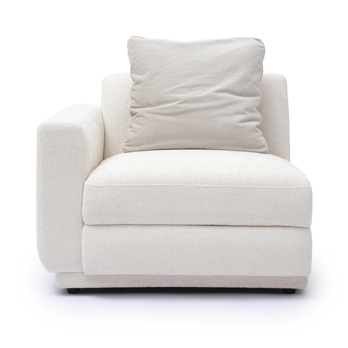 Perry Cream Performance Chenille Modular Corner Chair