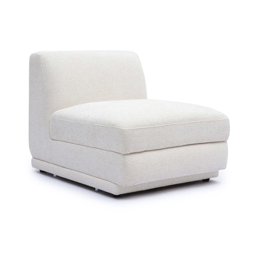 Perry Cream Performance Chenille Modular Armless Chair - Dream Home Furniture & Mattress (Waite Park, MN)