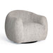 Judy Black and White Woven Performance Fabric Swivel Chair - Dream Home Furniture & Mattress (Waite Park, MN)