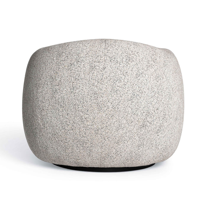 Judy Black and White Woven Performance Fabric Swivel Chair - Dream Home Furniture & Mattress (Waite Park, MN)