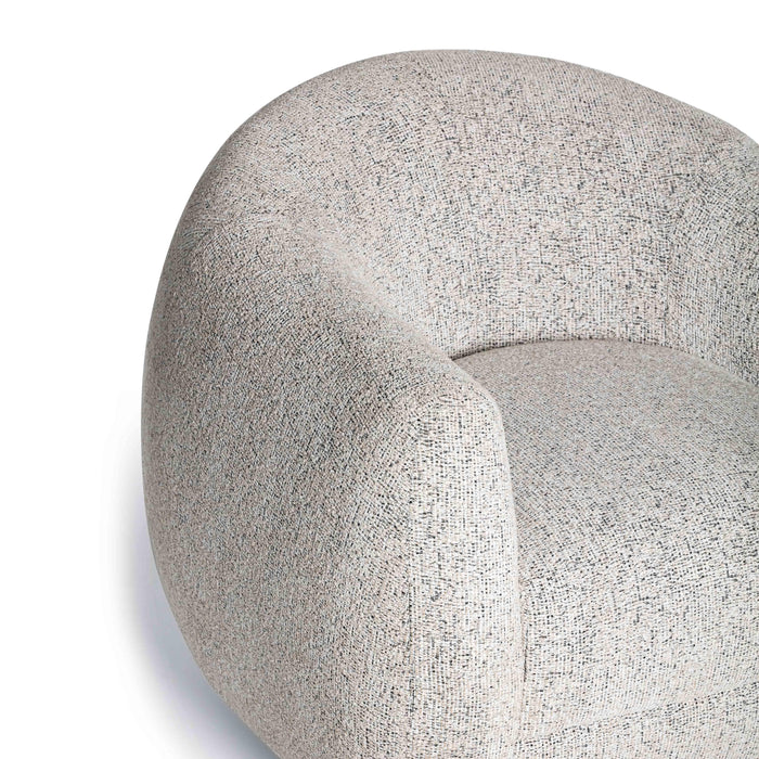 Judy Black and White Woven Performance Fabric Swivel Chair - Dream Home Furniture & Mattress (Waite Park, MN)
