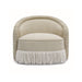 Pamela Tan Performance Chenille Tasseled Lounge Accent Chair - Dream Home Furniture & Mattress (Waite Park, MN)