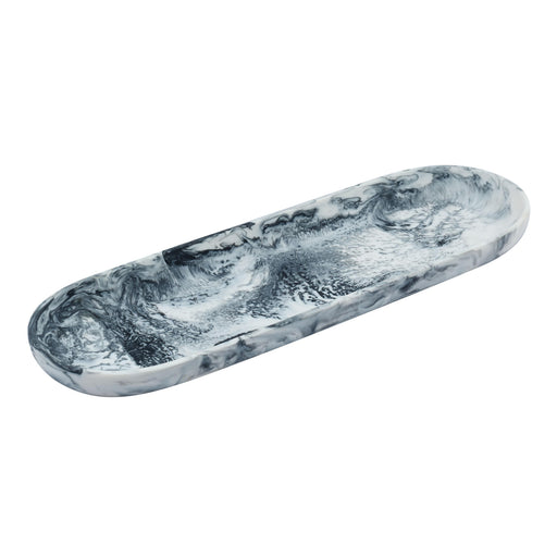 Mera Black &amp; White Long Resin Serving Platter - Dream Home Furniture & Mattress (Waite Park, MN)