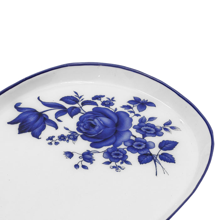 Cottage China Blue &amp; White Serving Tray