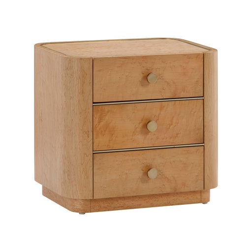 Abigail 22" Natural Birdseye Maple 3-Drawer Nightstand - Dream Home Furniture & Mattress (Waite Park, MN)