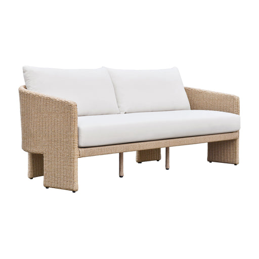 Alexa 80" Rattan Performance Fabric Outdoor Sofa - Dream Home Furniture & Mattress (Waite Park, MN)