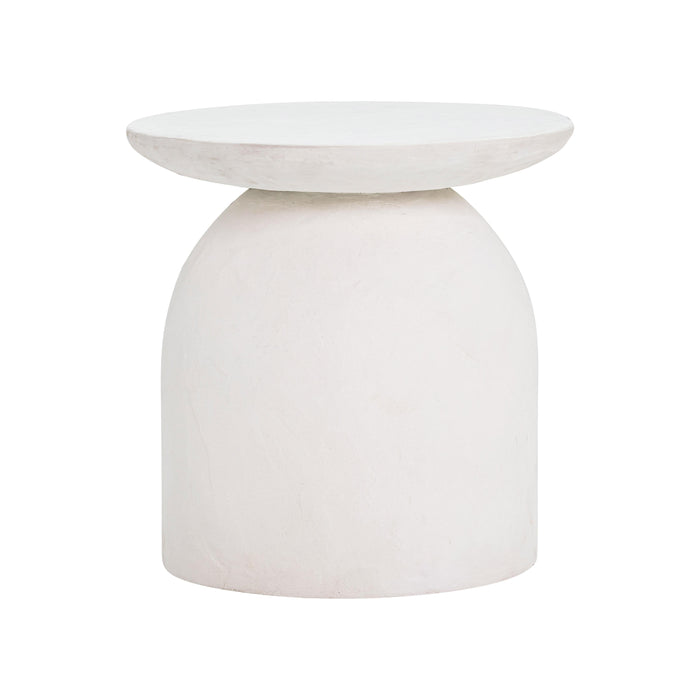 Aloe White Indoor/Outdoor Concrete Side Table