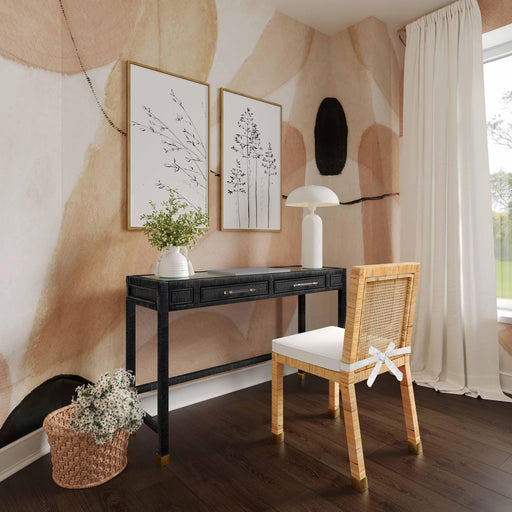 Amara 47" Woven Rattan Desk - Dream Home Furniture & Mattress (Waite Park, MN)