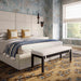 Amara 50" Woven Rattan Performance Fabric Bench - Dream Home Furniture & Mattress (Waite Park, MN)