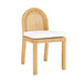 Amara Natural Rattan and Performance Fabric Arched Back Dining Chair - Dream Home Furniture & Mattress (Waite Park, MN)