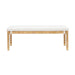 Amara 50" Woven Rattan Performance Fabric Bench - Dream Home Furniture & Mattress (Waite Park, MN)