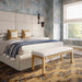 Amara 50" Woven Rattan Performance Fabric Bench - Dream Home Furniture & Mattress (Waite Park, MN)