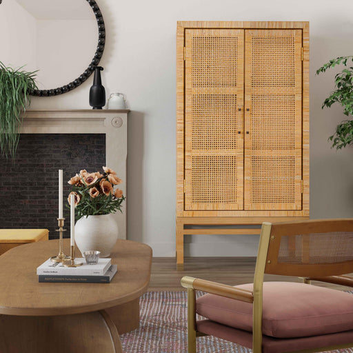 Amara Woven Rattan Cabinet - Dream Home Furniture & Mattress (Waite Park, MN)