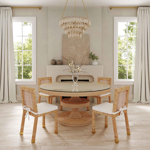 Amara Rattan Performance Fabric Dining Chair - Dream Home Furniture & Mattress (Waite Park, MN)